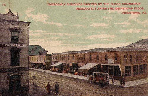 Johnstown Flood: temporary buildings