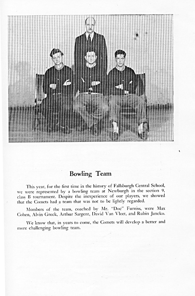 Fallsburgh Central School Bowling Team