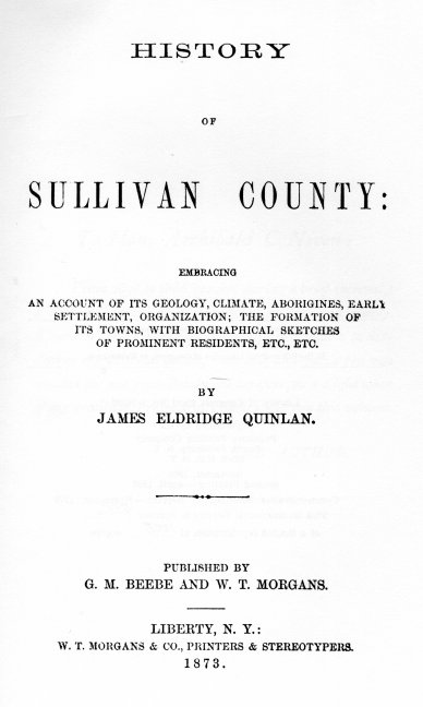 Quinlan's History of Sullivan County