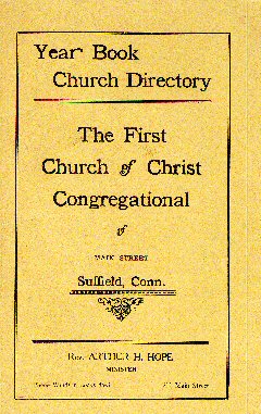 Church of Christ Congregational, Suffield, CT front cover